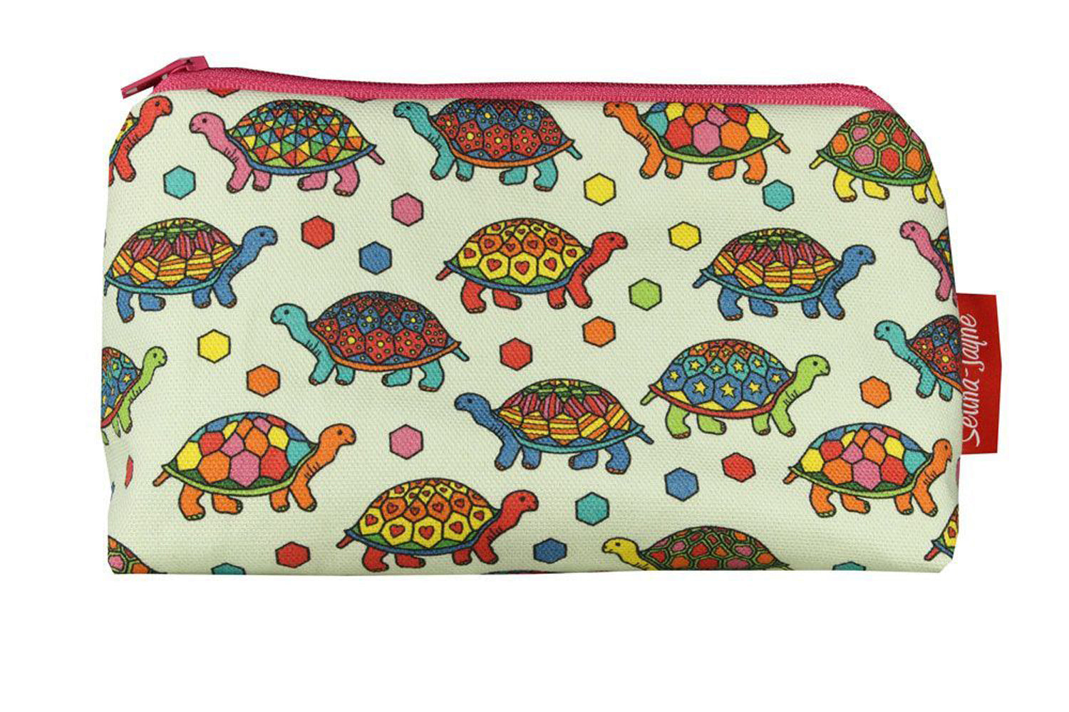 Tortoise cosmetic bag by Selina-Jayne featuring reptile wildlife design with vibrant HD print on premium polyester fabric