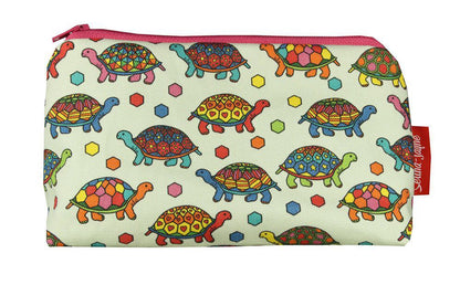 Tortoise cosmetic bag by Selina-Jayne featuring reptile wildlife design with vibrant HD print on premium polyester fabric