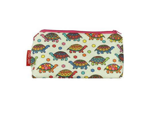 Tortoise cosmetic bag by Selina-Jayne featuring reptile wildlife design with vibrant HD print on premium polyester fabric