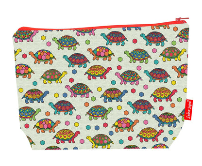 Premium reptile lover wash bag with vibrant HD tortoise design, perfect for travel and everyday use
