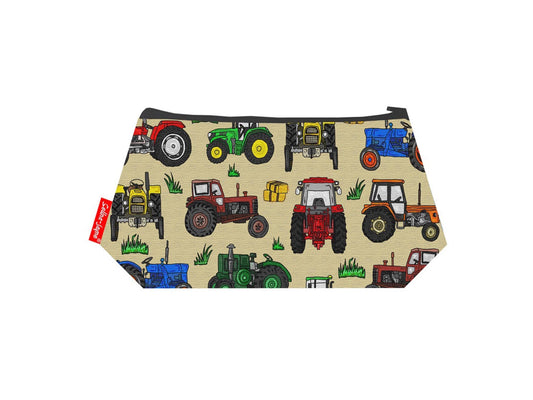 Tractors cosmetic bag by Selina-Jayne featuring farm agriculture design with vibrant HD print on premium polyester fabric