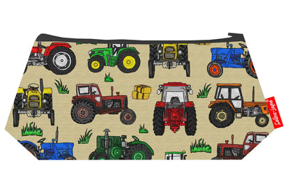 Tractors cosmetic bag by Selina-Jayne featuring farm agriculture design with vibrant HD print on premium polyester fabric