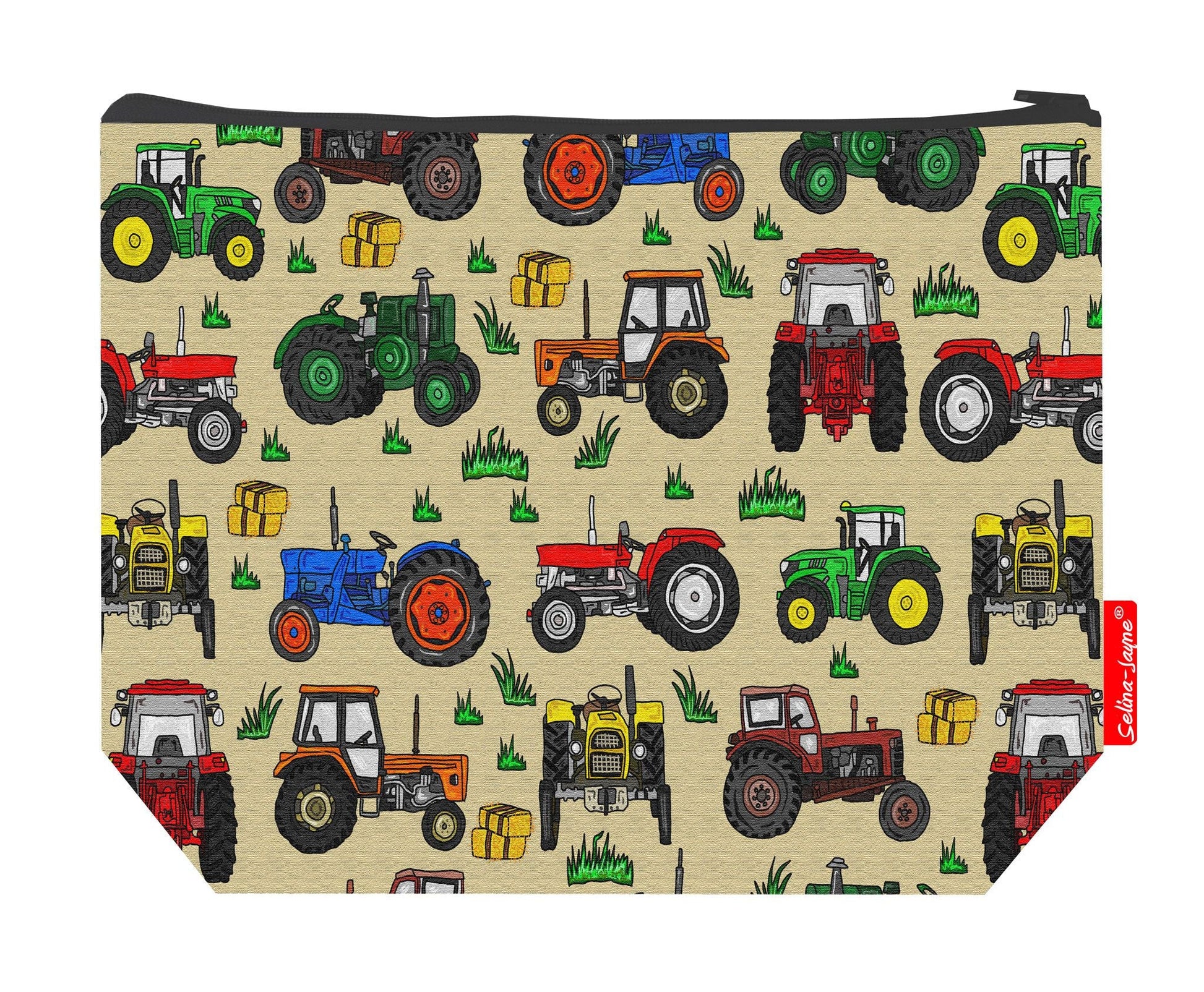 Premium farming wash bag with vibrant HD tractor design, perfect for travel and everyday use