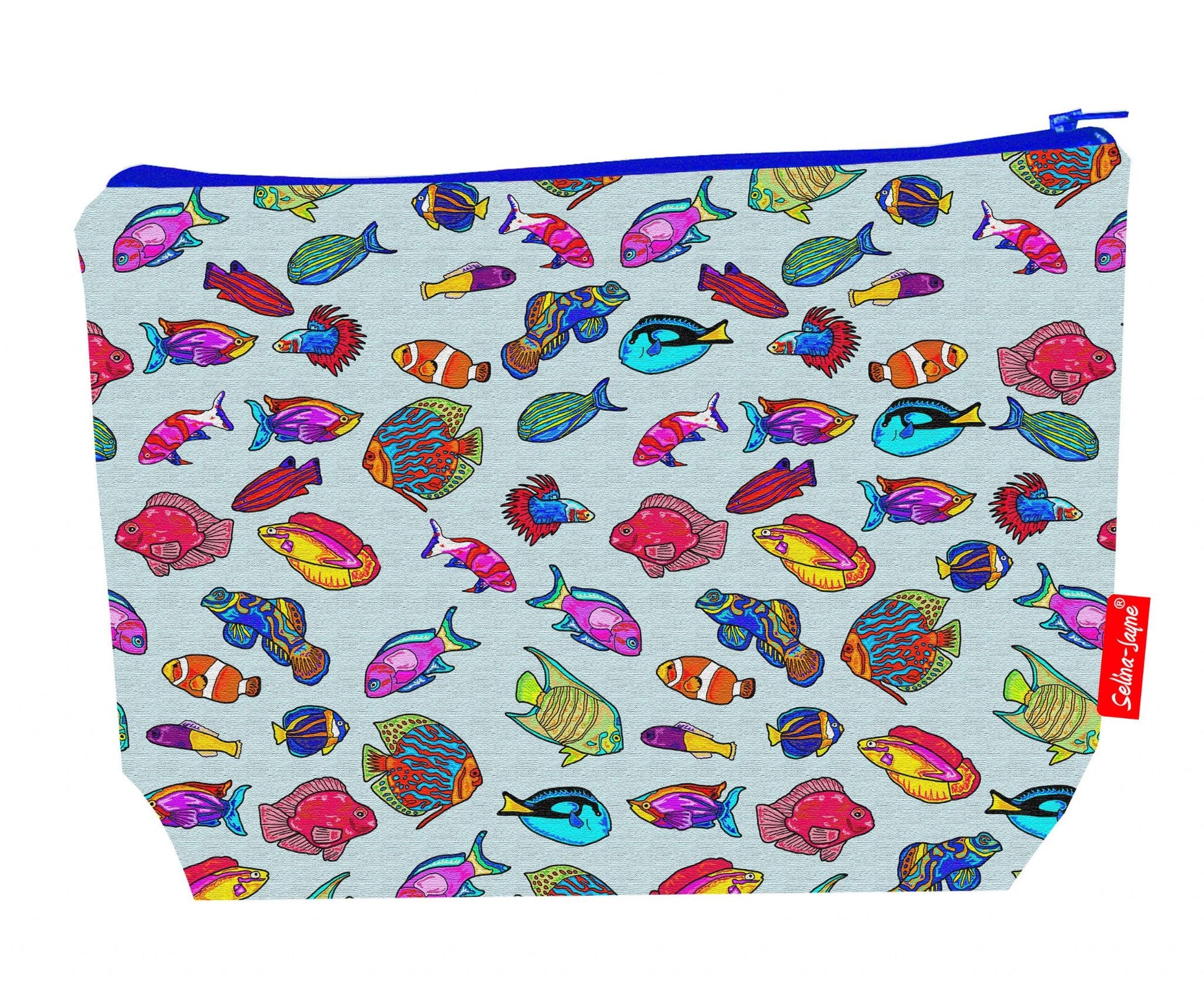 Premium marine life wash bag with vibrant HD tropical fish design, perfect for travel and everyday use