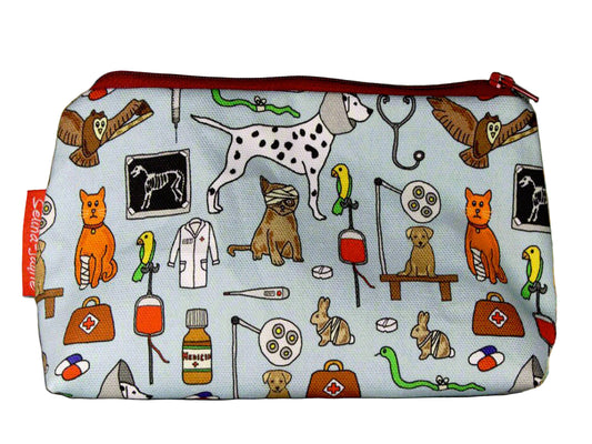 Vets cosmetic bag by Selina-Jayne featuring veterinary animal care design with vibrant HD print on premium polyester fabric