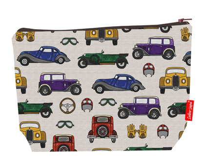 Premium classic car wash bag with vibrant HD vintage automobile design, perfect for travel and everyday use