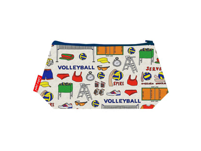 Volleyball cosmetic bag by Selina-Jayne featuring sports design on premium polyester with wipe-clean lining