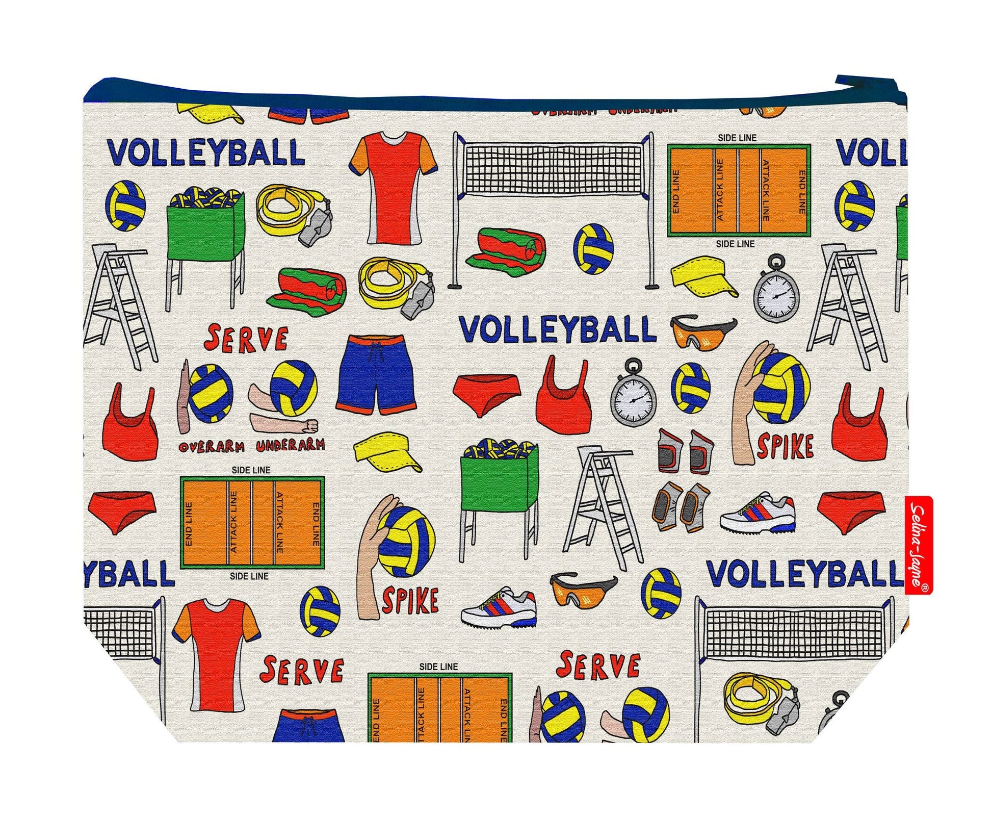 Premium volleyball player wash bag with vibrant HD sports design, perfect for training and tournament travel