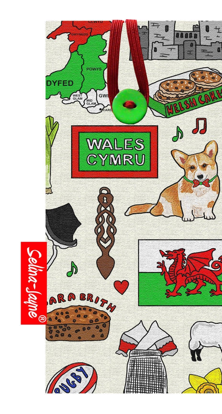 Wales Glasses Case by Selina-Jayne — soft fabric eyeglass case with vibrant HD Welsh design