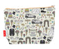 Wedding Day toiletry bag with bridal design showing washable lining and colour-coordinated zip