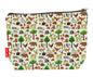 Woodland Animals toiletry bag with forest creature print showing washable lining and colour-coordinated zip