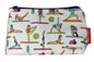 Yoga cosmetic bag by Selina-Jayne featuring wellness lifestyle design on premium polyester with wipe-clean lining