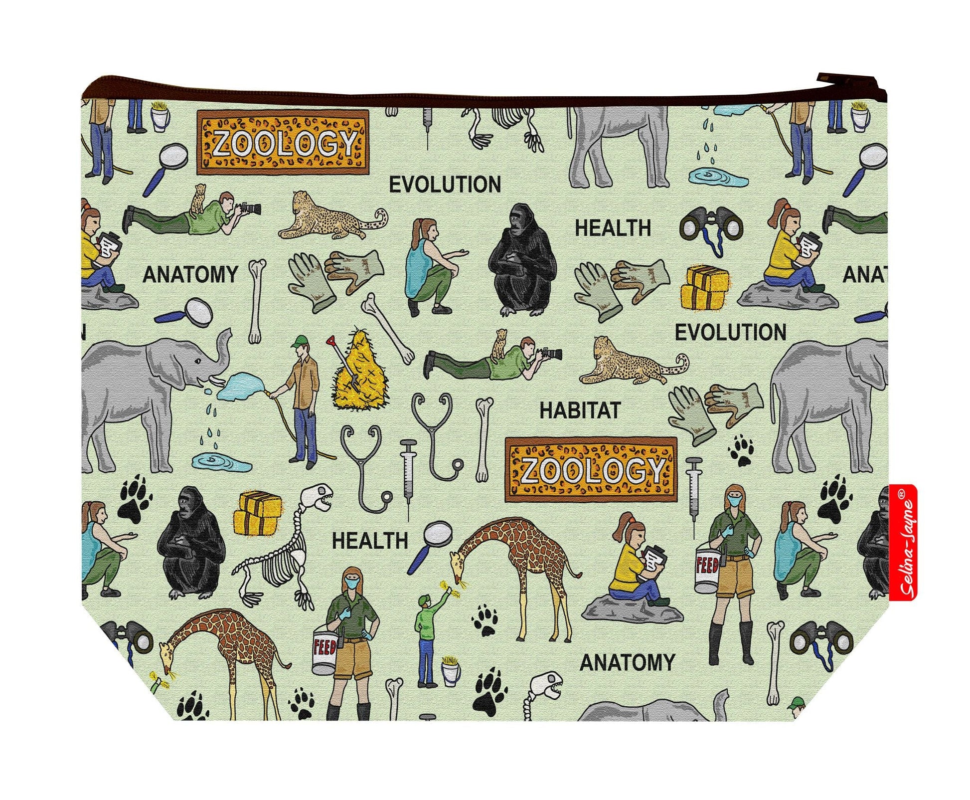 Premium wildlife professional wash bag with vibrant HD zoology design, perfect for travel and everyday use