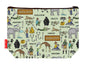 Zoologist toiletry bag with wildlife professional print showing washable lining and colour-coordinated zip