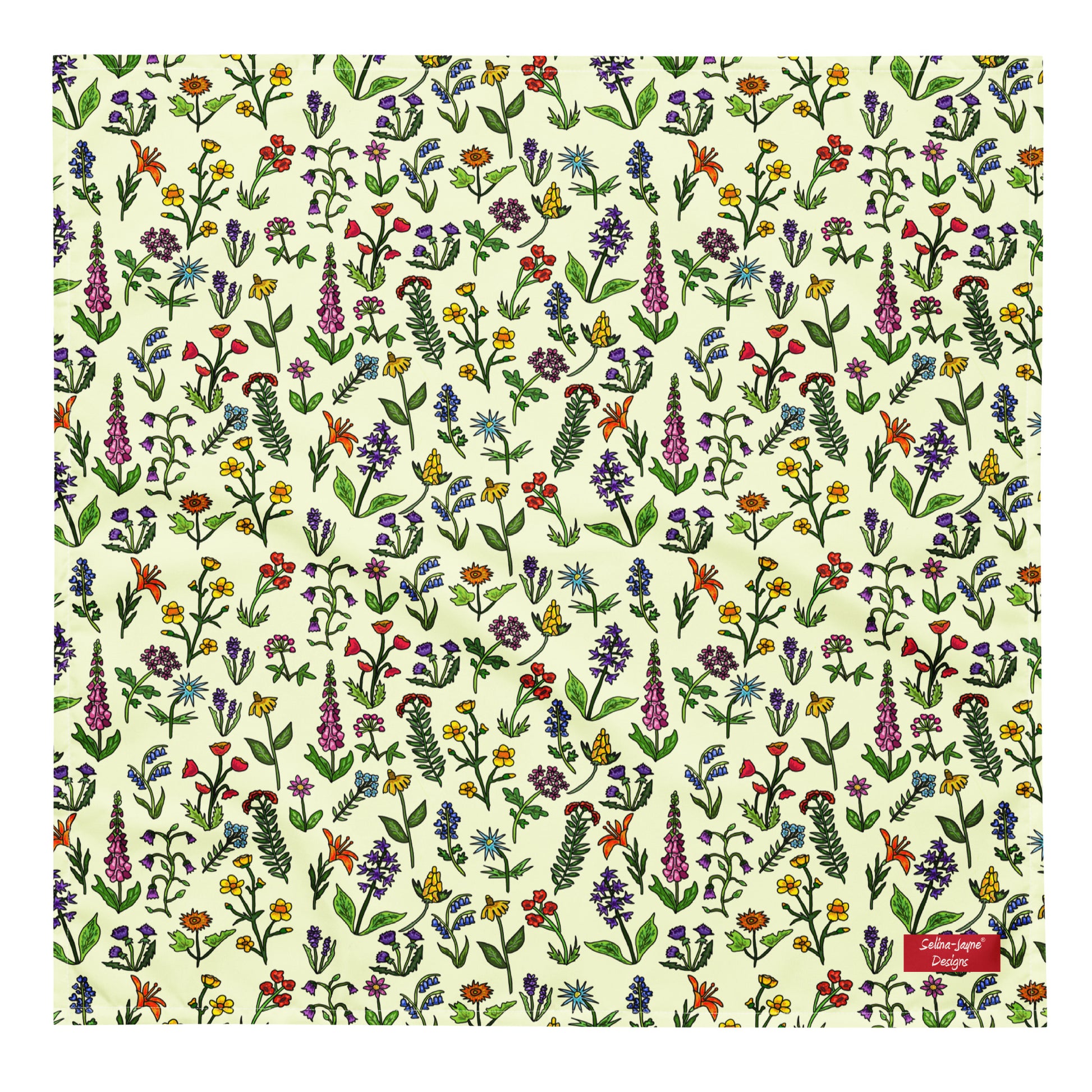 Wild Flowers All-over Print Bandana by Selina-Jayne