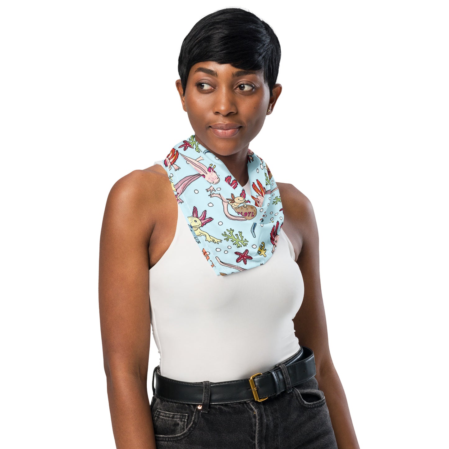 Axolotl All-over Print Bandana by Selina-Jayne