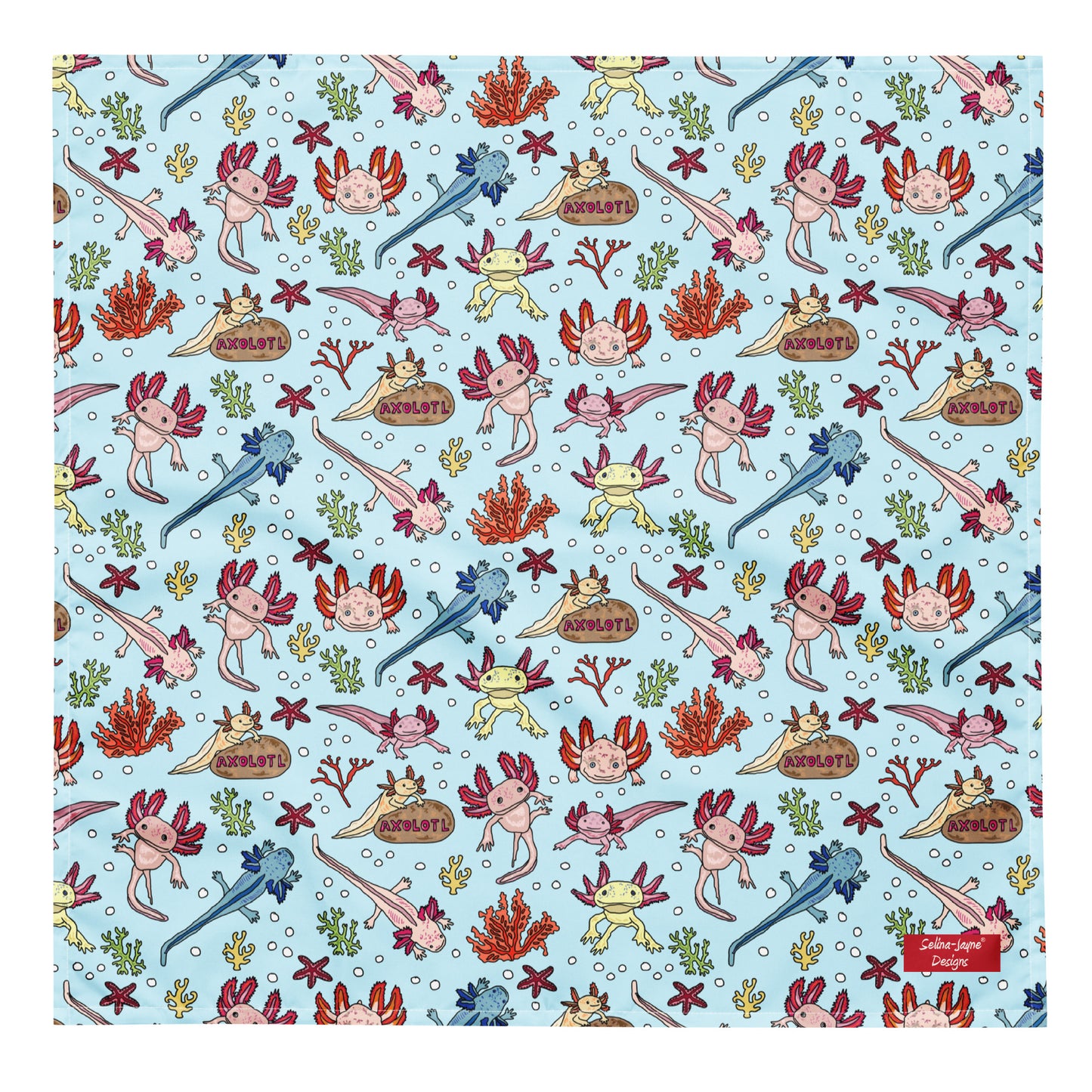 Axolotl All-over Print Bandana by Selina-Jayne