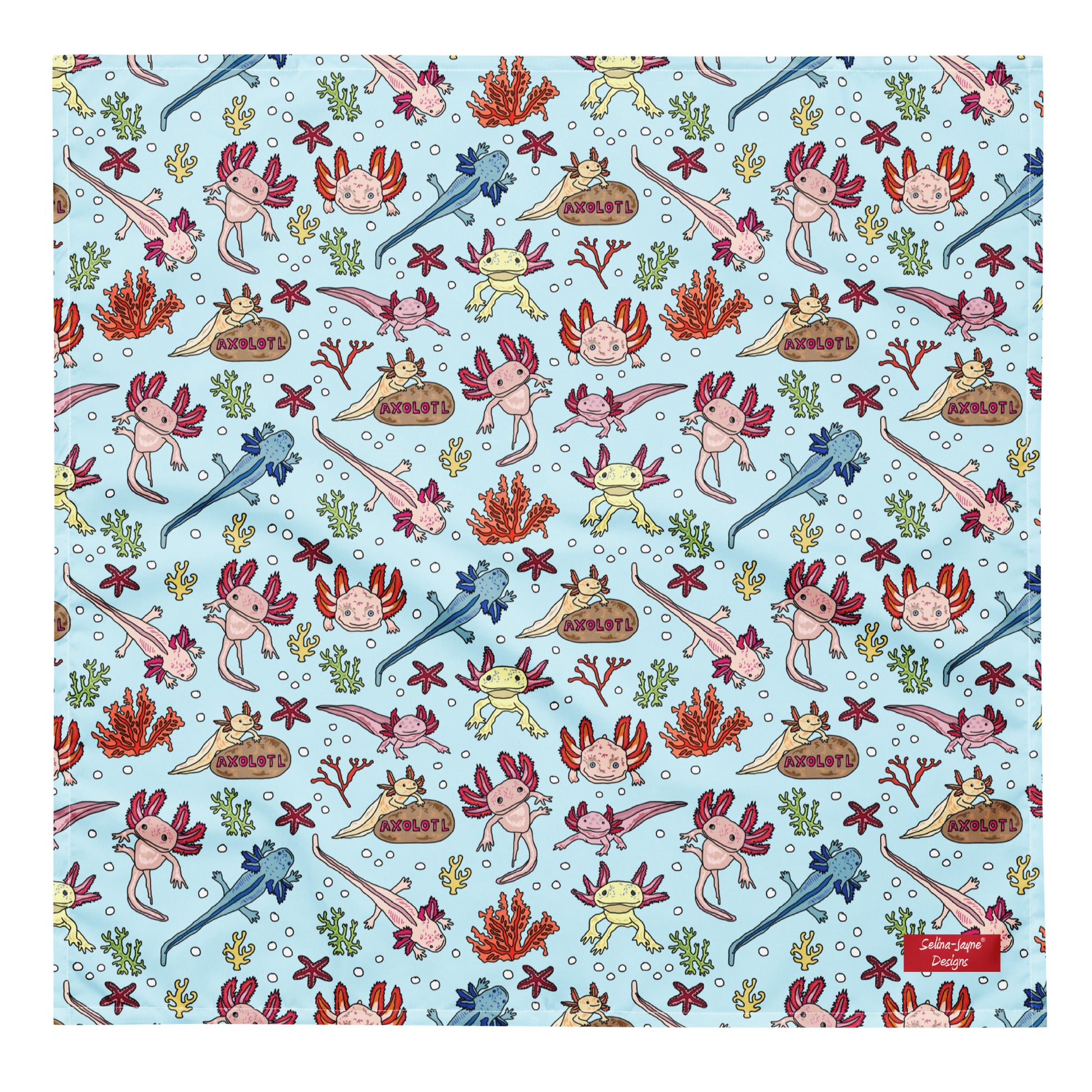 Axolotl All-over Print Bandana by Selina-Jayne