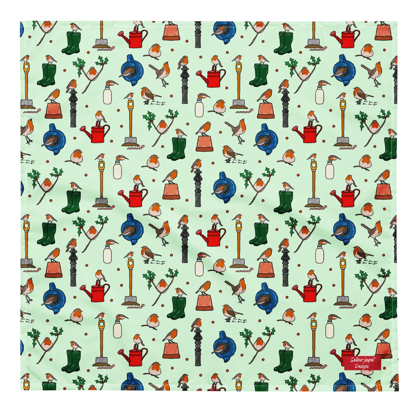 Robins All-over Print Bandana by Selina-Jayne