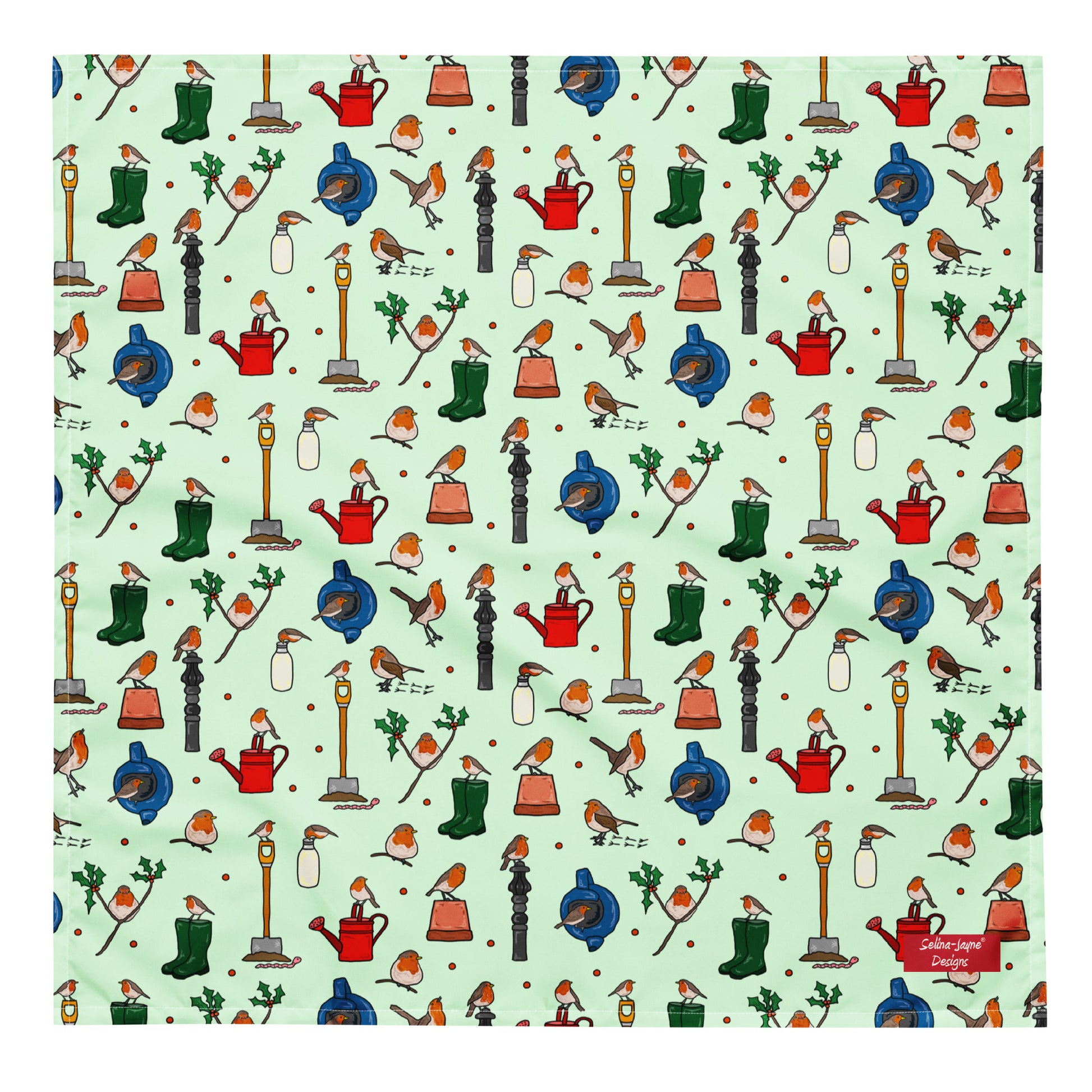 Robins All-over Print Bandana by Selina-Jayne