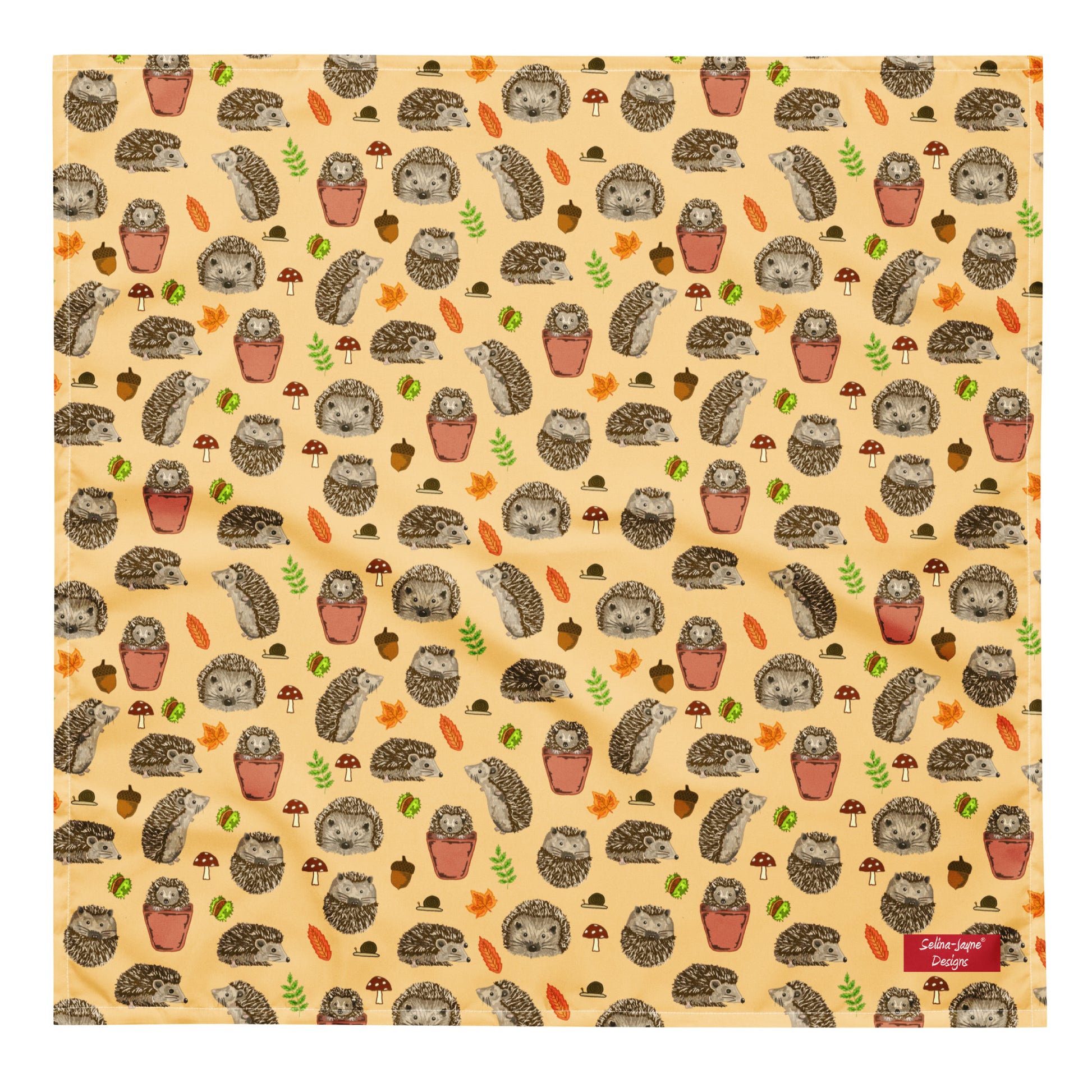 Hedgehogs All-over Print Bandana by Selina-Jayne
