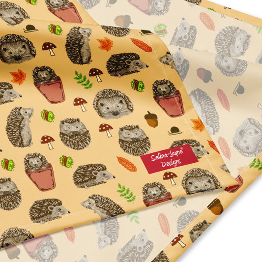 Hedgehogs All-over Print Bandana by Selina-Jayne