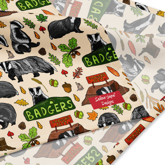 Badgers All-over Print Bandana by Selina-Jayne