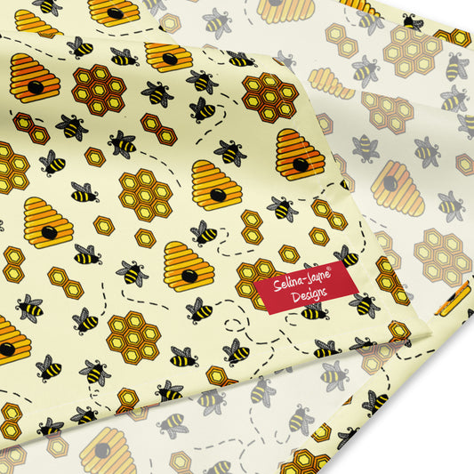 Bees All-over Print Bandana by Selina-Jayne