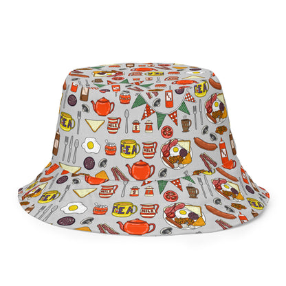 English Breakfast Reversible Bucket Hat by Selina-Jayne