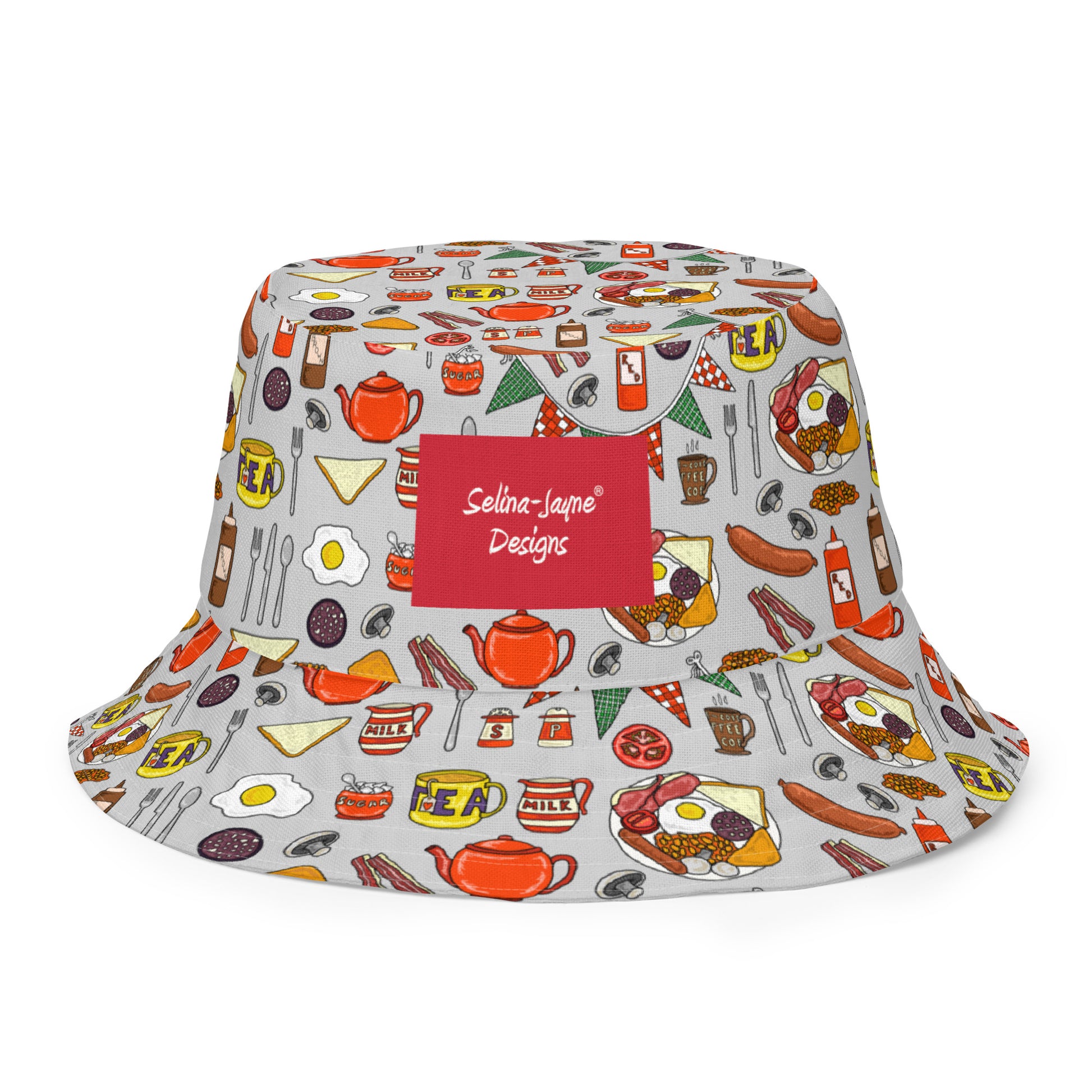 English Breakfast Reversible Bucket Hat by Selina-Jayne