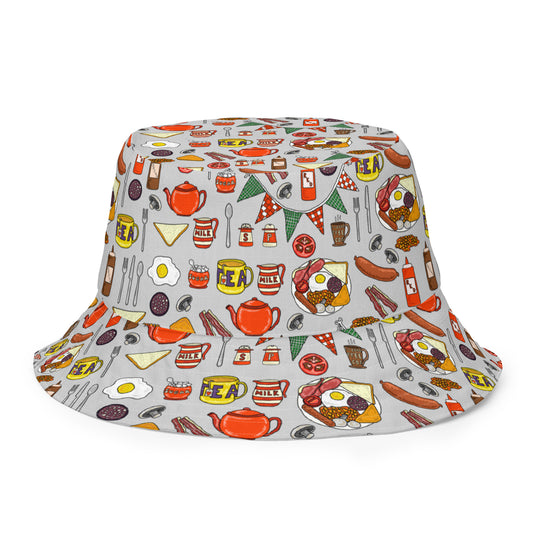 English Breakfast Reversible Bucket Hat by Selina-Jayne