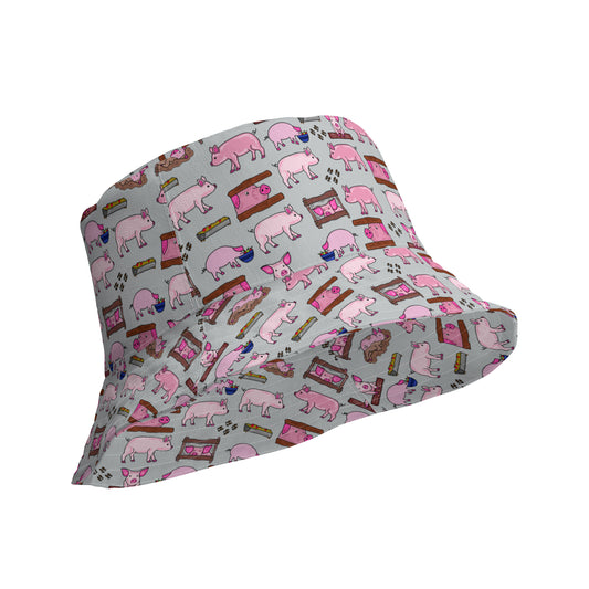 Pigs Reversible Bucket Hat by Selina-Jayne