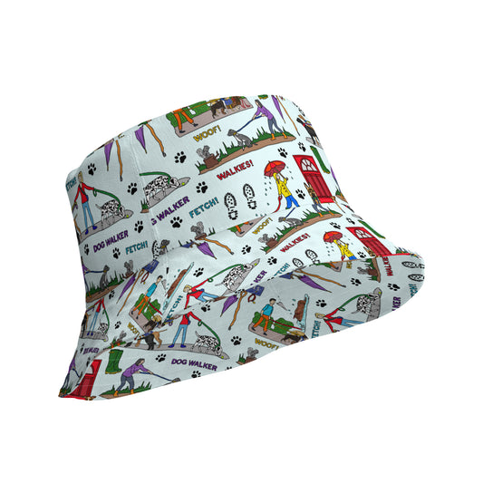 Dog Walker Reversible Bucket Hat by Selina-Jayne
