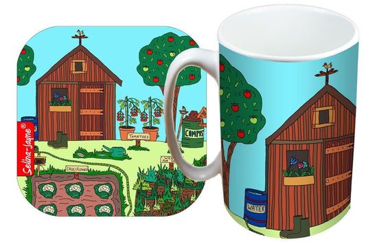 Allotment Mug and Coaster Gift Set by Selina-Jayne
