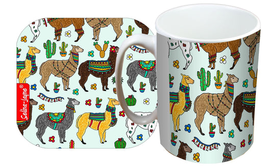 Alpaca Mug and Coaster Gift Set by Selina-Jayne