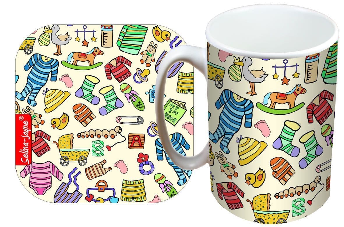 Baby Mug and Coaster Gift Set by Selina-Jayne