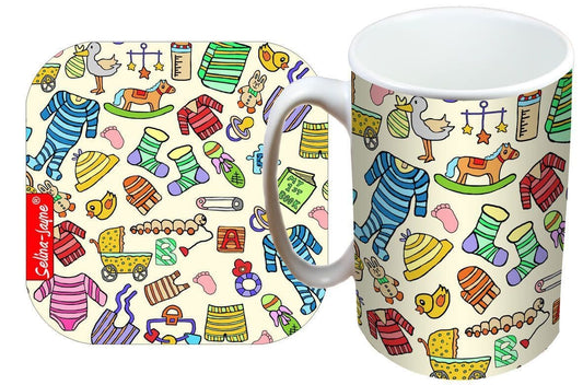 Baby Mug and Coaster Gift Set by Selina-Jayne