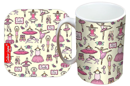 Ballet Mug and Coaster Gift Set by Selina-Jayne,