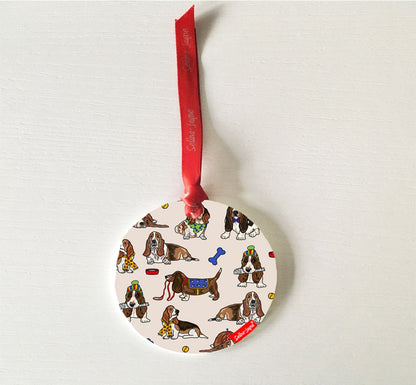 Basset Hound Hanging Decoration by Selina-Jayne