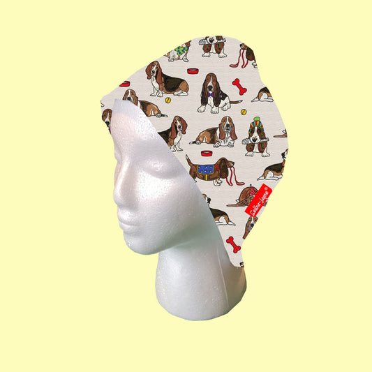 Basset Hound Scrub Cap by Selina-Jayne