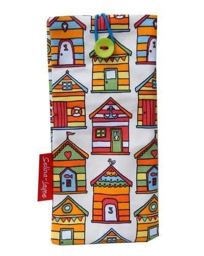 Beach Hut Soft Glasses Case by Selina-Jayne