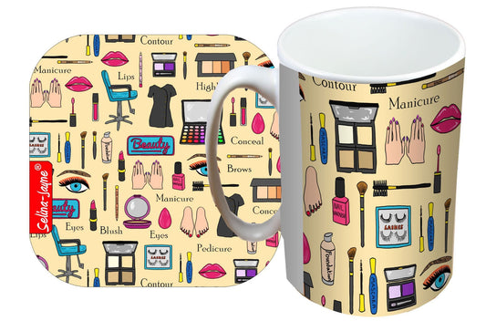 Beautician Mug and Coaster Gift Set by Selina-Jayne