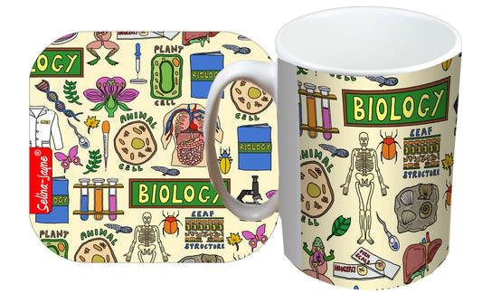 Biology Mug and Coaster Gift Set by Selina-Jayne