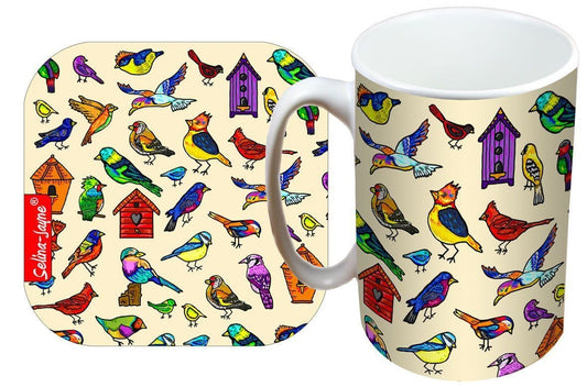 Birds Mug and Coaster Gift Set by Selina-Jayne