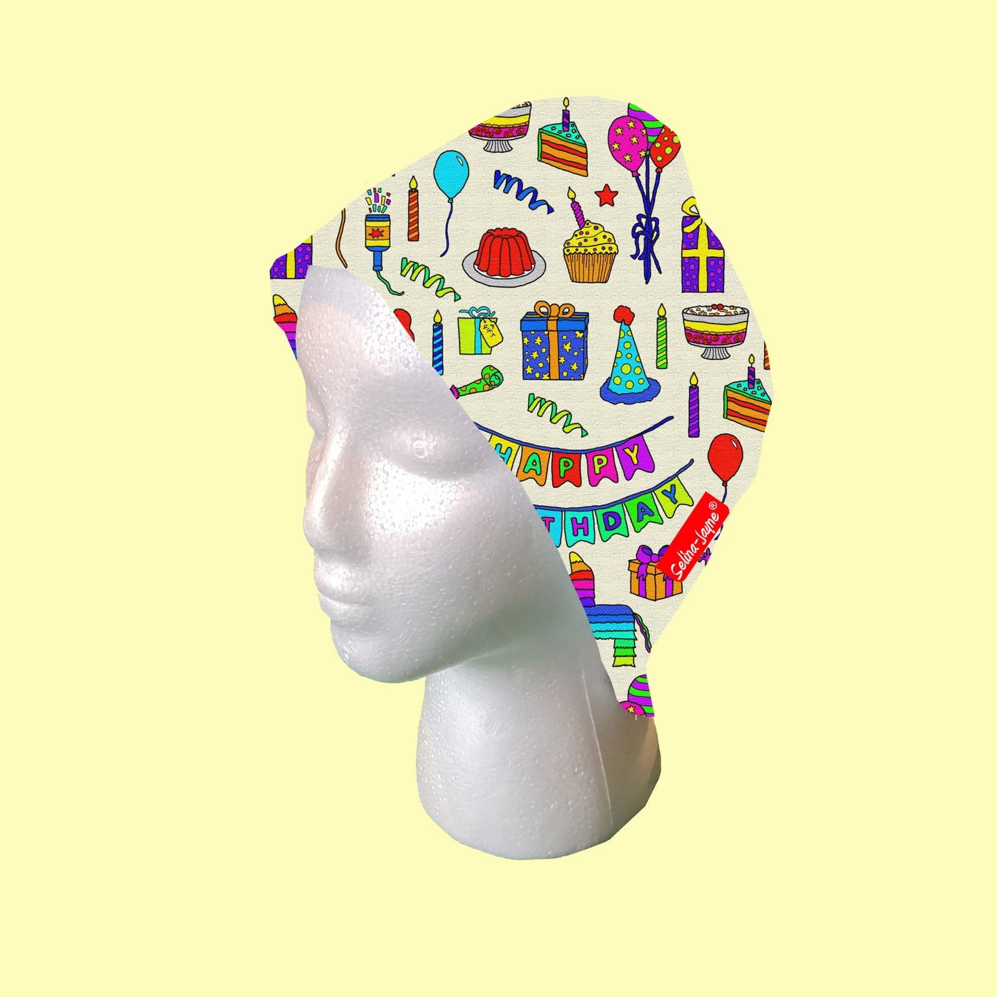 Birthday Celebrations Scrub Cap by Selina-Jayne