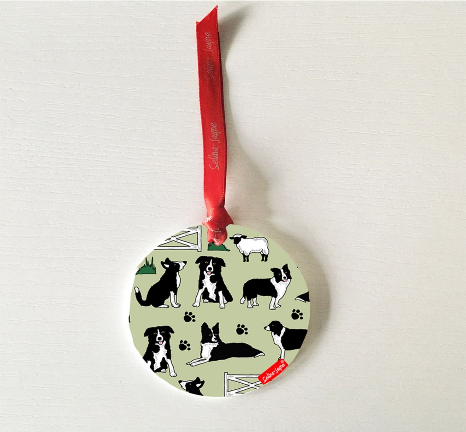 Border Collies Hanging Decoration by Selina-Jayne