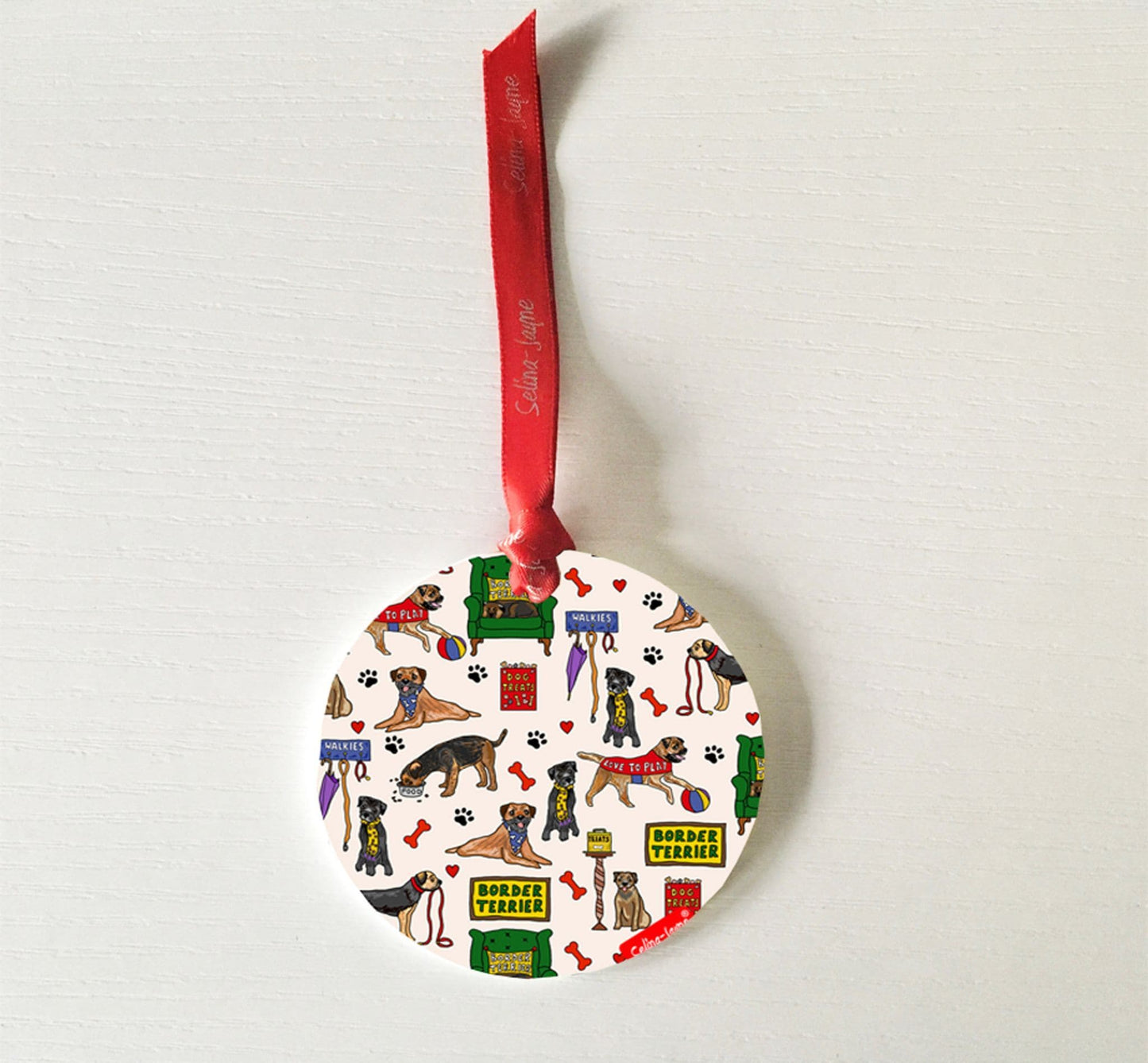 Border Terrier Hanging Decoration by Selina-Jayne