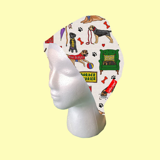 Border Terrier Scrub Cap by Selina-Jayne