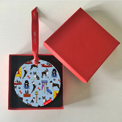 Boston Terrier Dog Hanging Decoration by Selina-Jayne