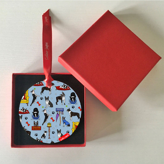 Boston Terrier Dog Hanging Decoration by Selina-Jayne